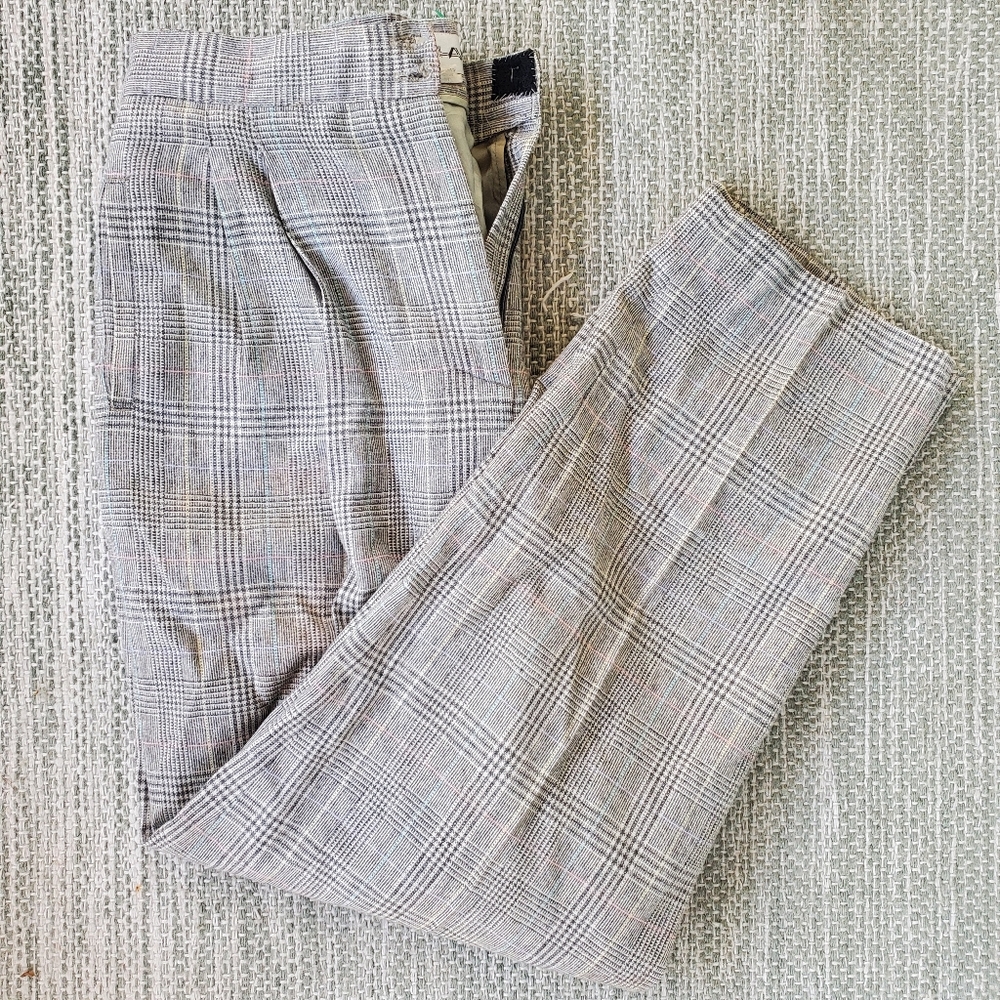 Vintage Claus Plaid Wool pants Size 14